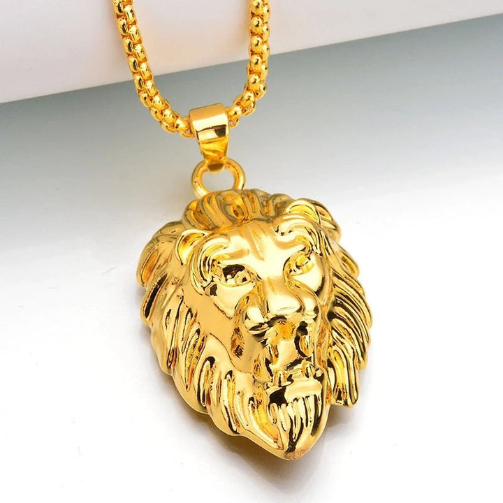 Dominion Lion Pendant Necklace | White Gold