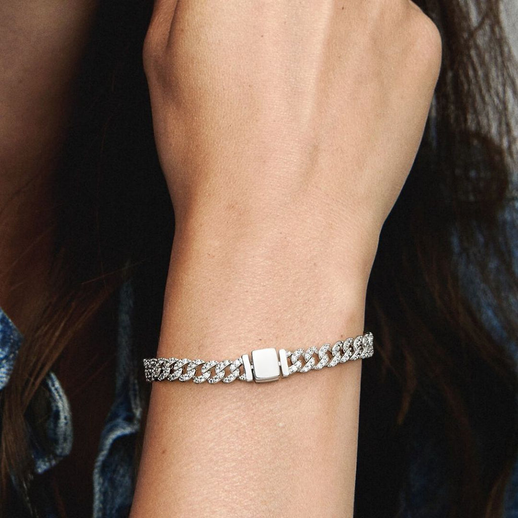Cuban Chain Bracelet with Moissanite