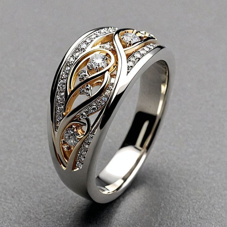 Classic Bicolor Cable Ring