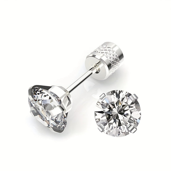 Classic Solitaire Earrings | White Gold