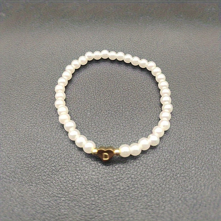 Chic Bracelet with Heart Initial (A–Z)