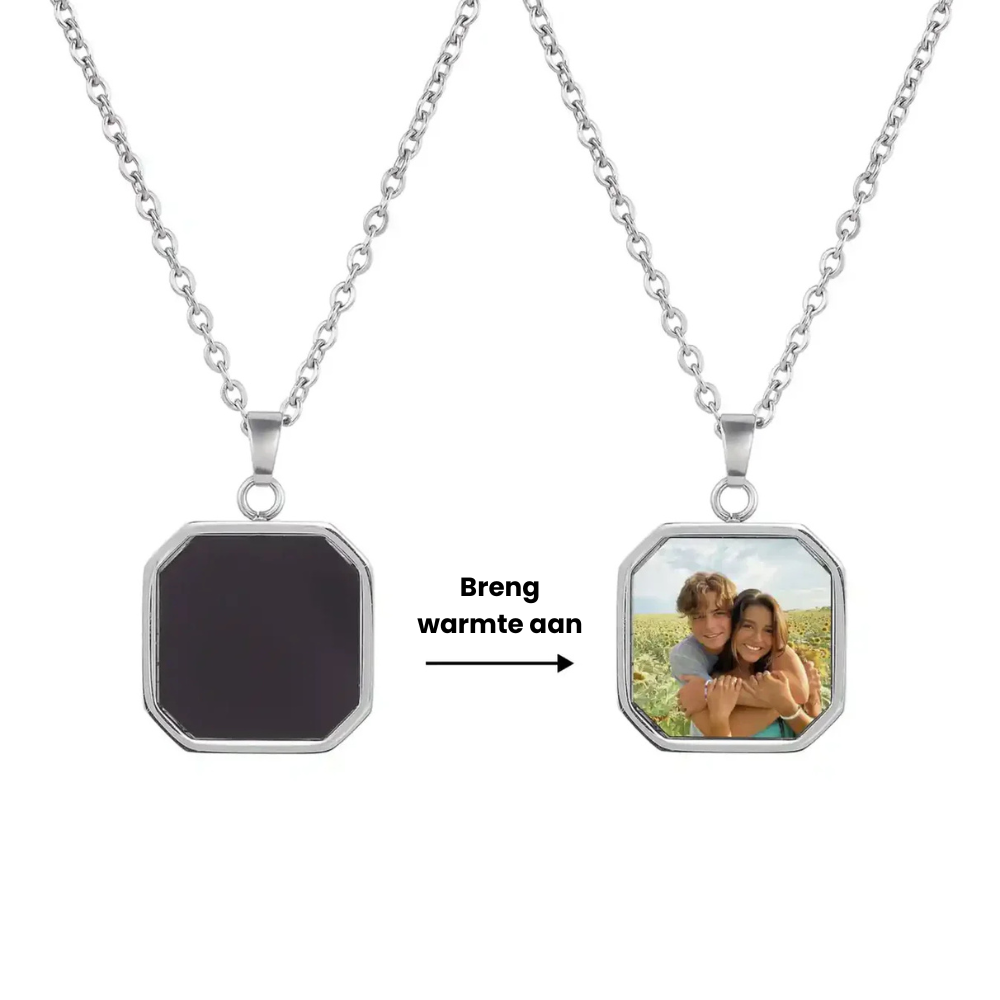 Personalized secret photo necklace