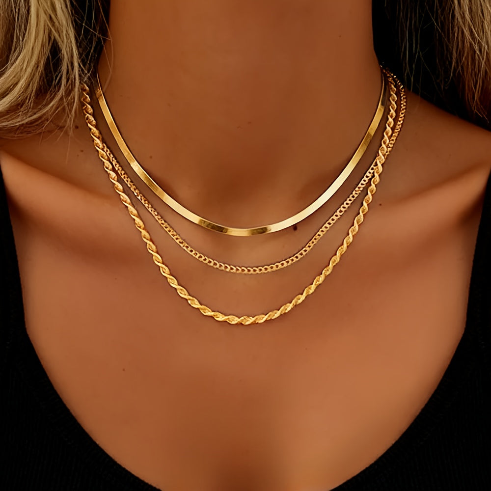 Elegant Double Gold Necklace