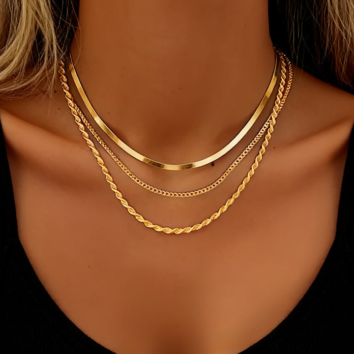 Elegant Double Gold Necklace
