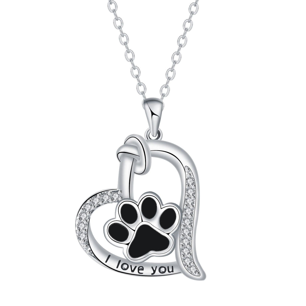 Necklace with Paw Print Pendant