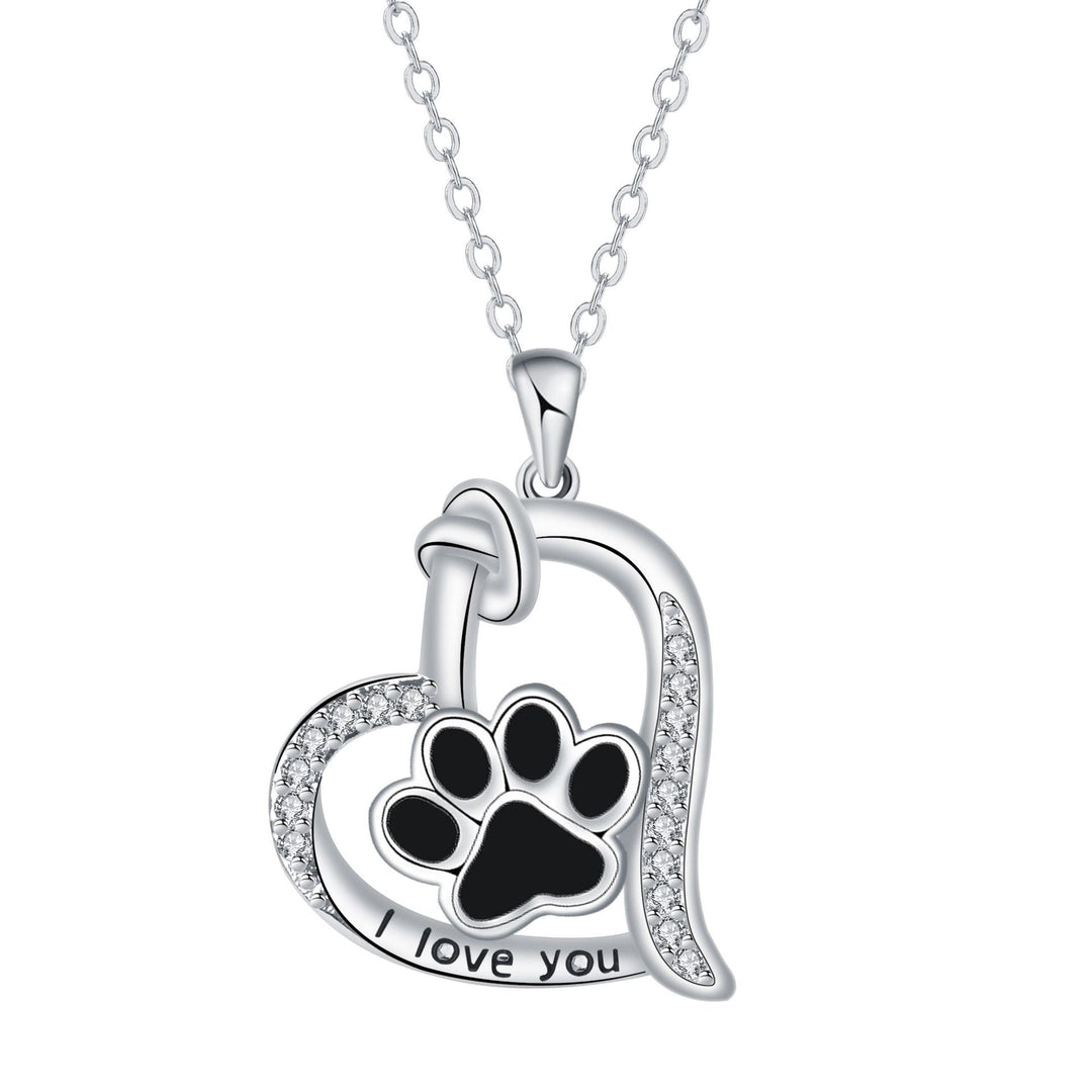 Necklace with Paw Print Pendant