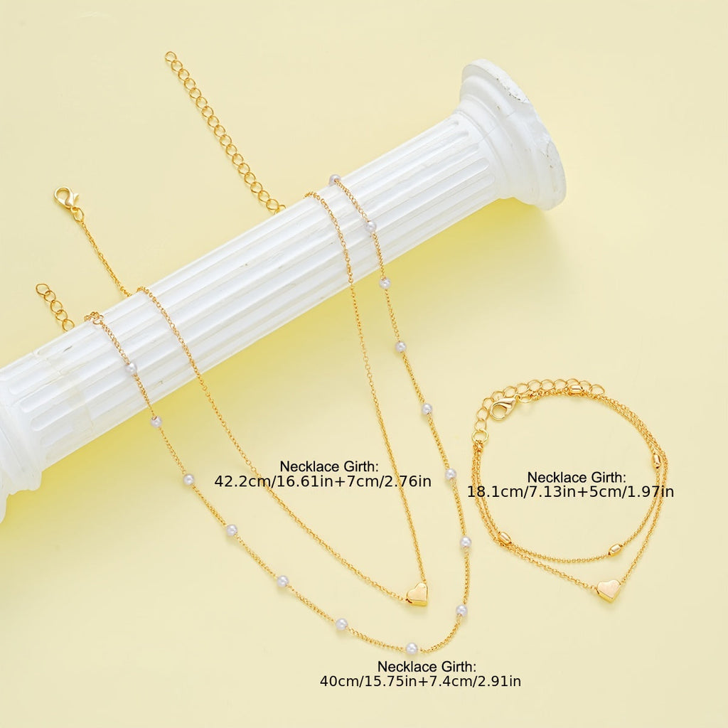 Elegant refined necklace and bracelet set