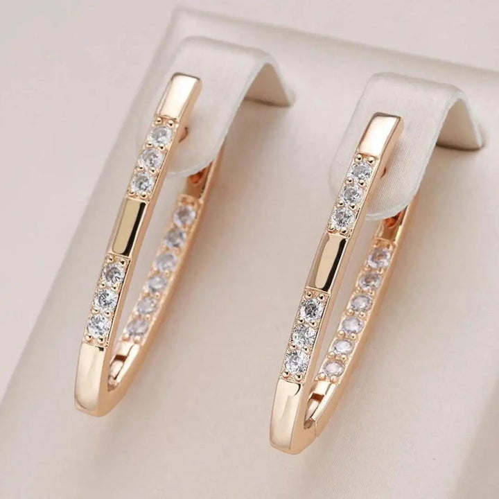Sophisticated Earrings with Zirconium Stones
