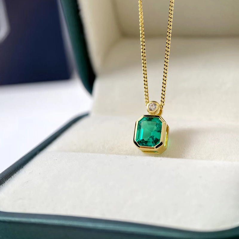 Cultivated Emerald Necklace