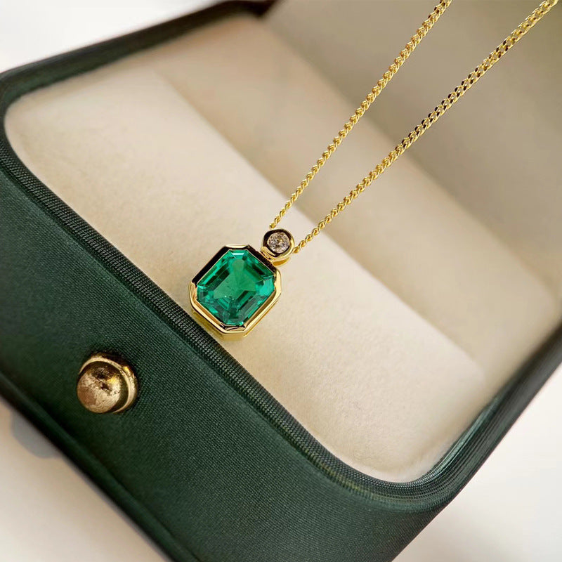 Cultivated Emerald Necklace