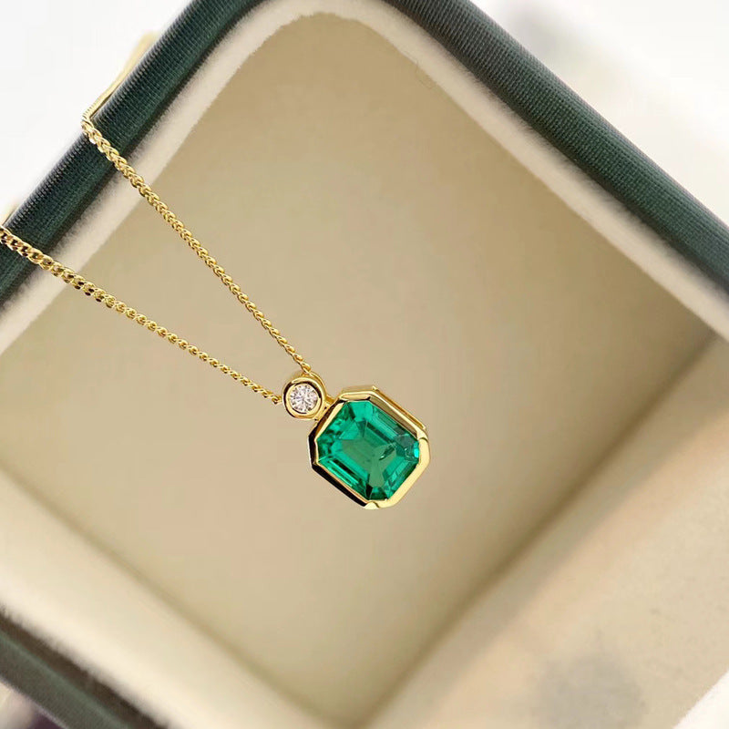 Cultivated Emerald Necklace