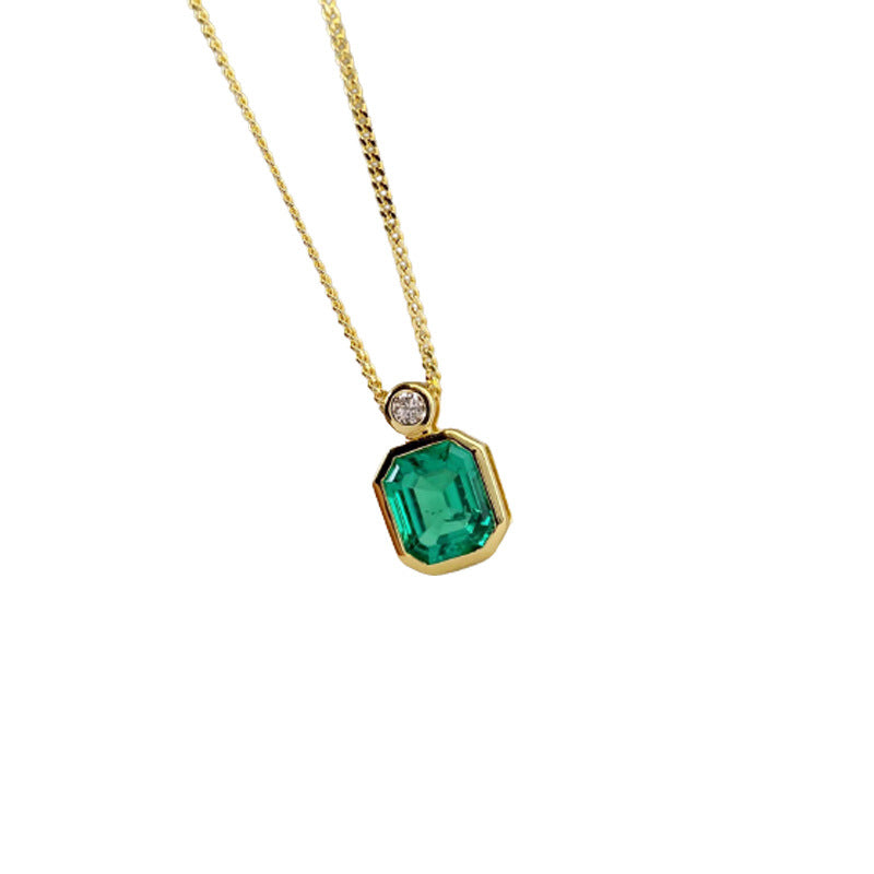 Cultivated Emerald Necklace