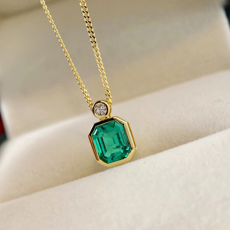 Cultivated Emerald Necklace