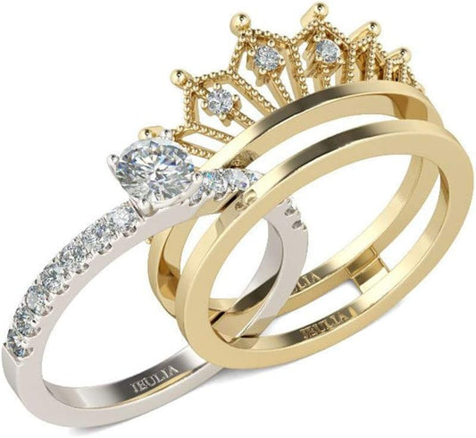 Eliza Crown Ring Gold Plated