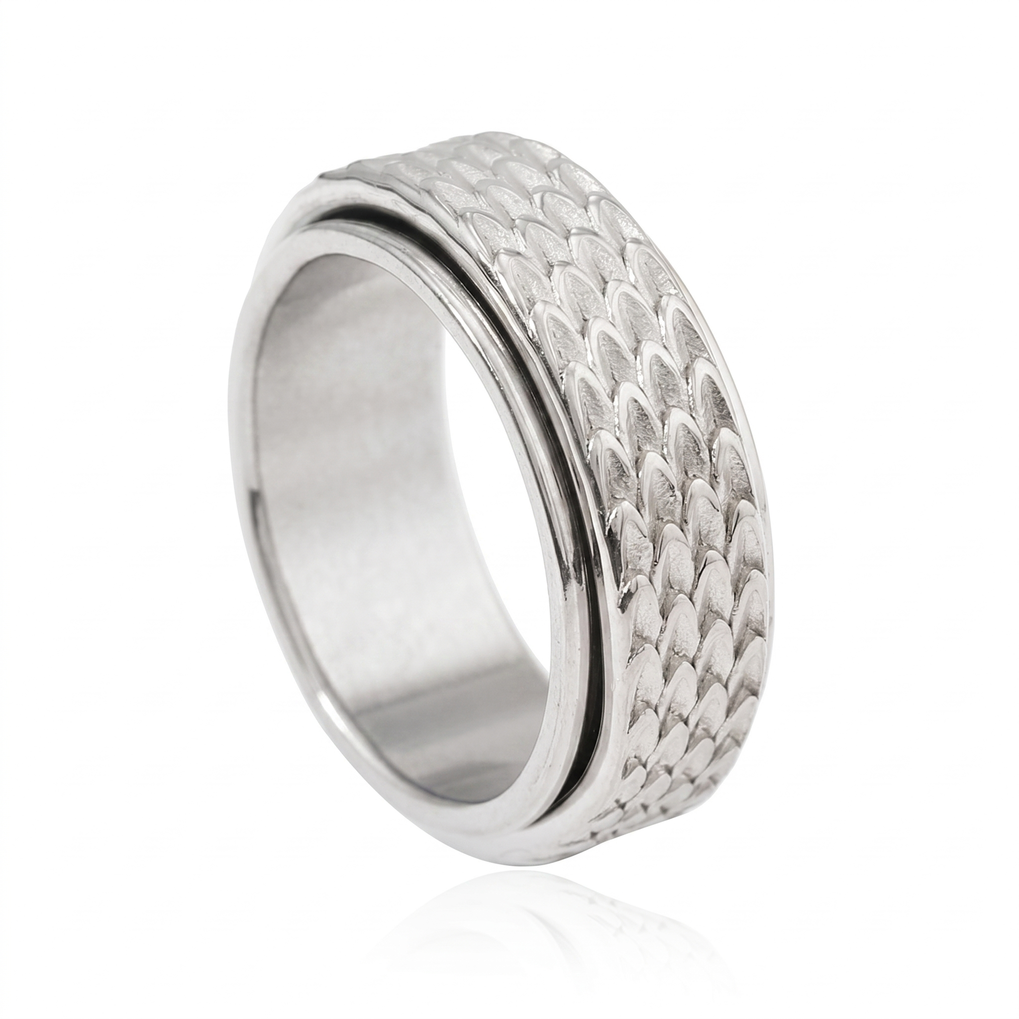 Tower Scale Spinner Ring | Gold