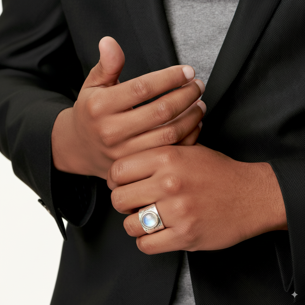 Boho Ring in Maansteen