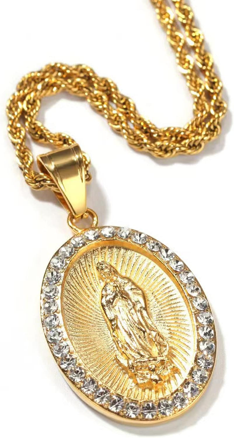 Gold Plated Virgin Mary Necklace