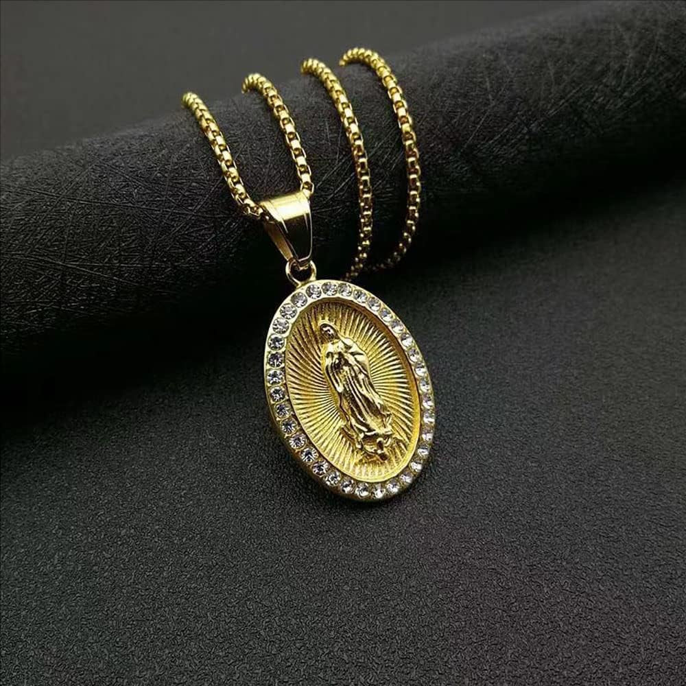 Gold Plated Virgin Mary Necklace