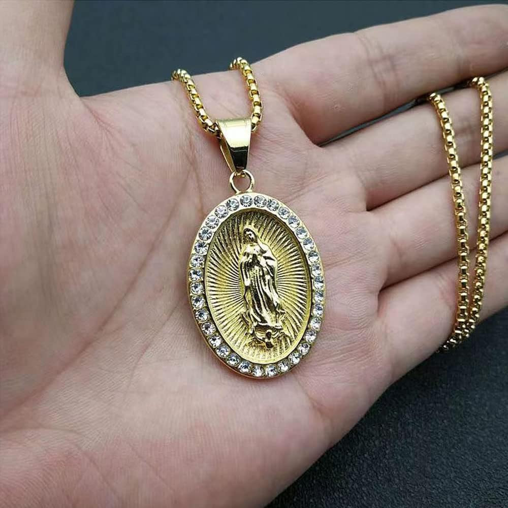 Gold Plated Virgin Mary Necklace