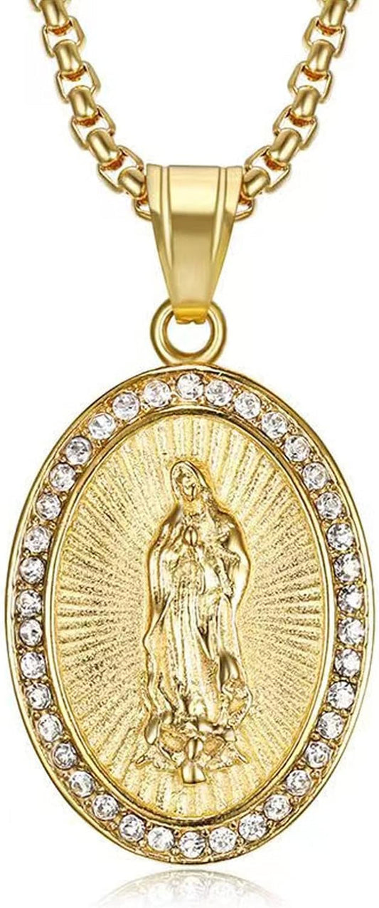 Gold Plated Virgin Mary Necklace