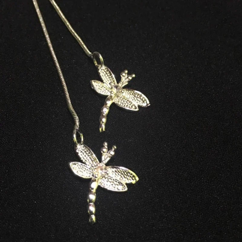Necklace with Dragonfly Pendant made of Sterling Silver