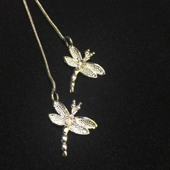 Necklace with Dragonfly Pendant in Sterling Silver