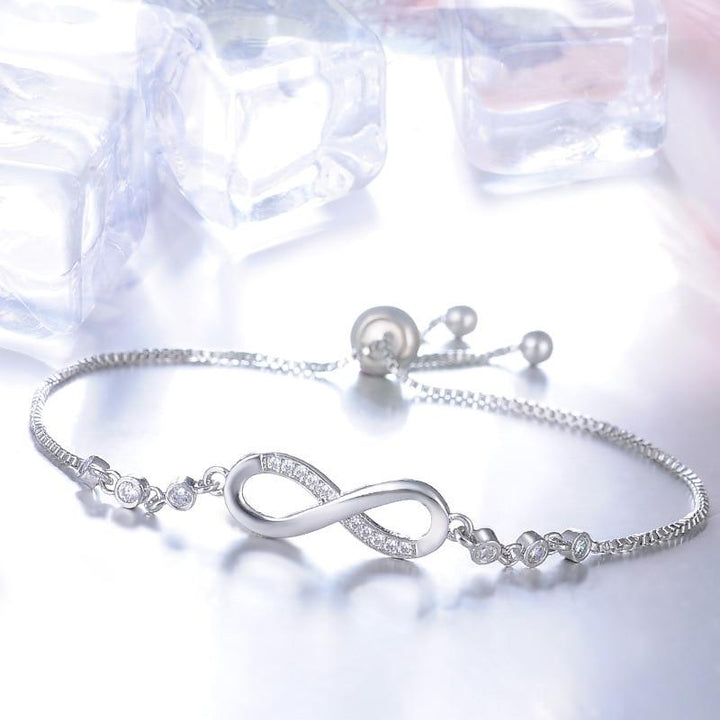 Chic Adjustable Rose Gold Bracelet with Infinity Symbol