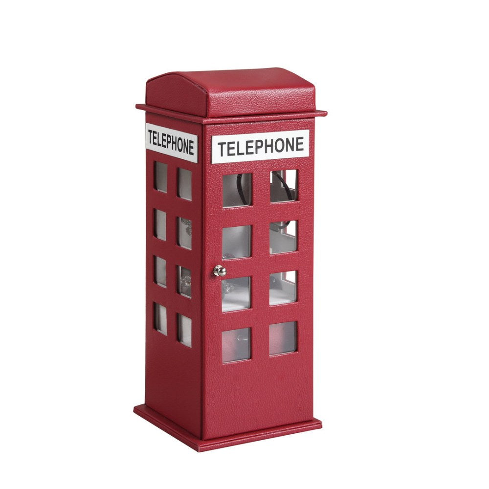 Jewelry Box British Telephone Design, Burgundy Red