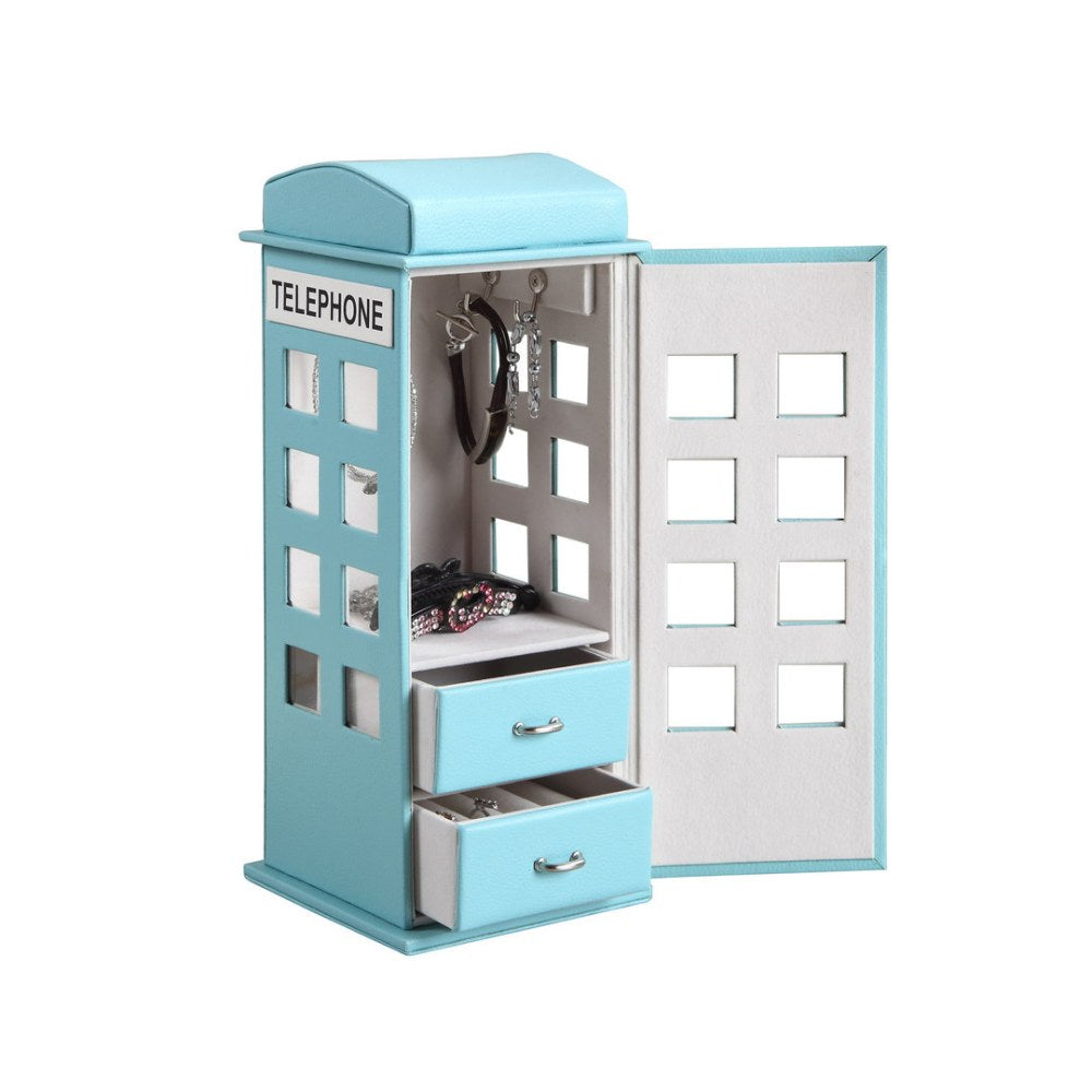 Jewelry Box, British Telephone Design, Pastel Blue