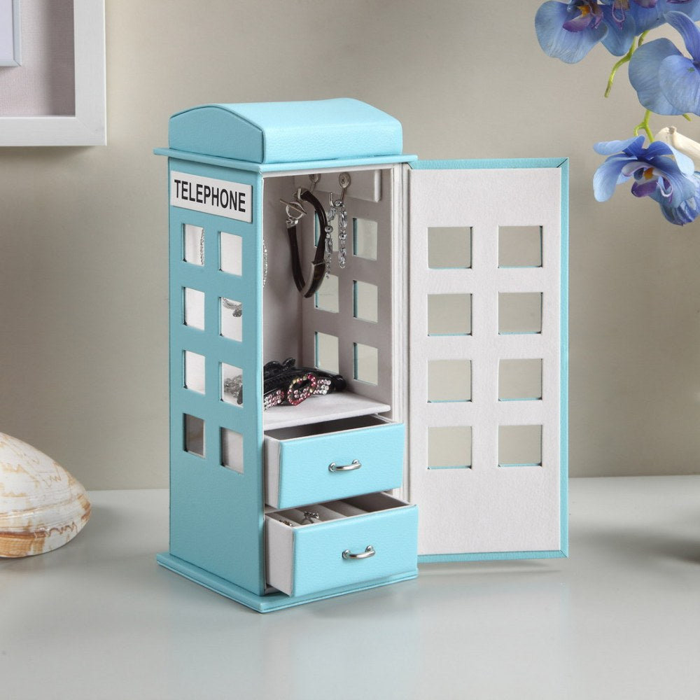 Jewelry Box, British Telephone Design, Pastel Blue