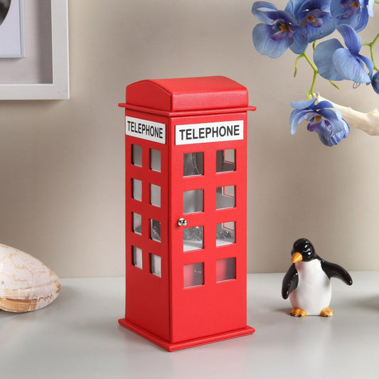 Jewelry Box, British Telephone Design, Red