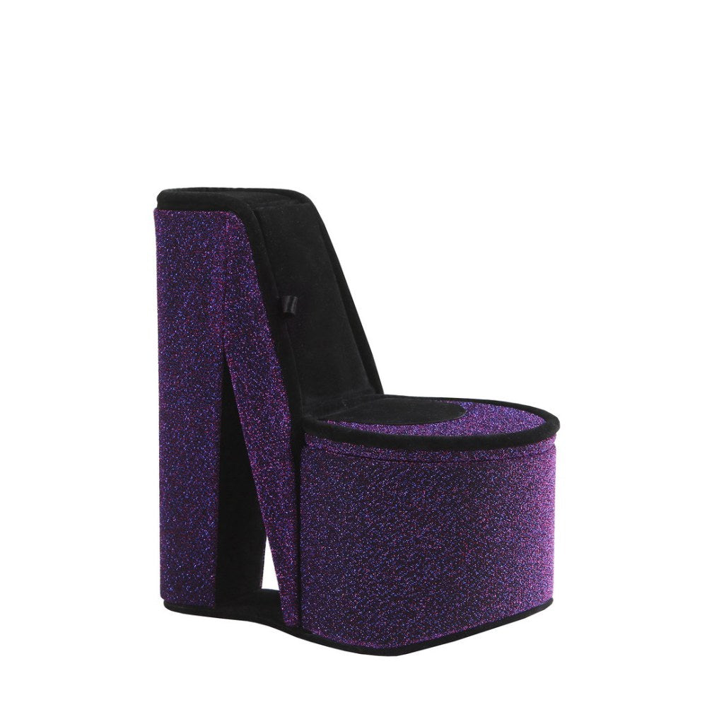 Jewelry Box, High Heel Shoe Design, Purple Velvet