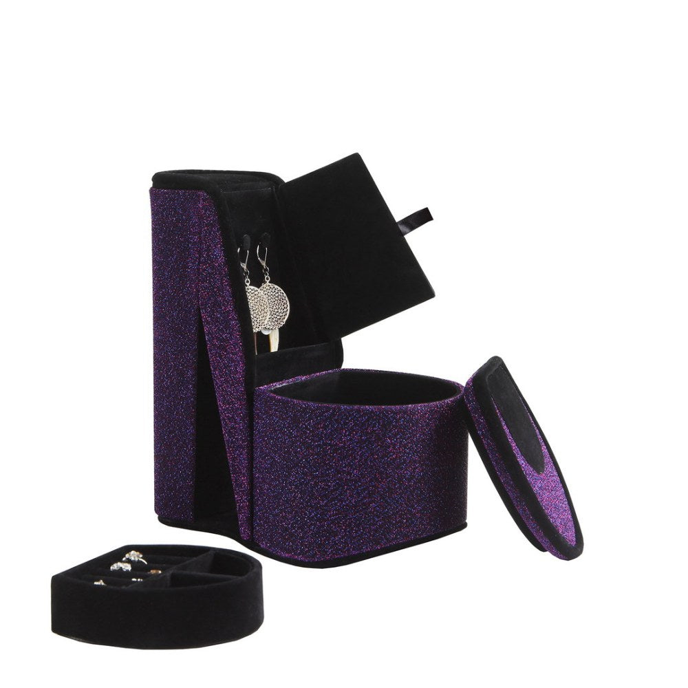 Jewelry Box, High Heel Shoe Design, Purple Velvet