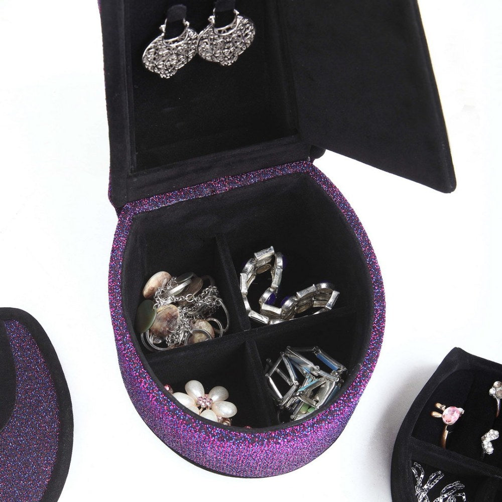 Jewelry Box, High Heel Shoe Design, Purple Velvet