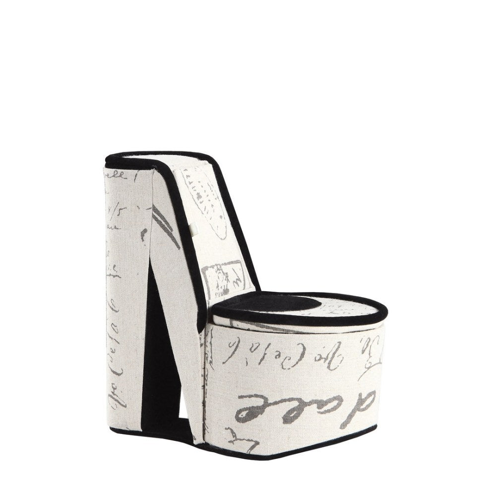 Jewelry Box, High Heel Shoe Design, Stencil Letter Print