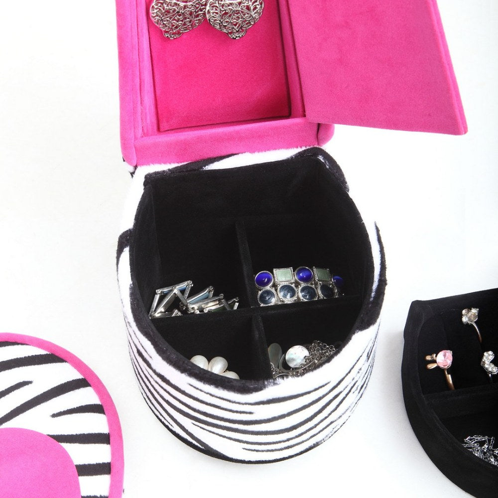 Jewelry Box, High Heel Shoe Design, Zebra Print