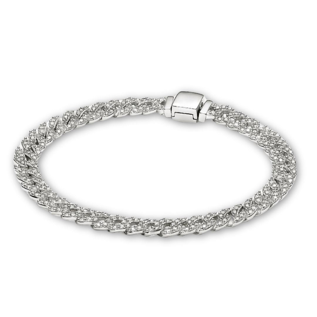 Cuban Bracelet with Moissanite