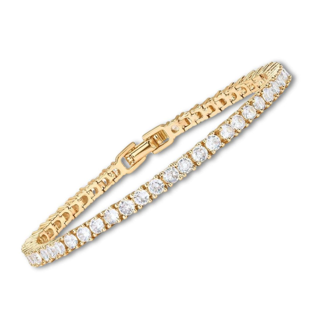 Gold Tennis Bracelet with Moissanite