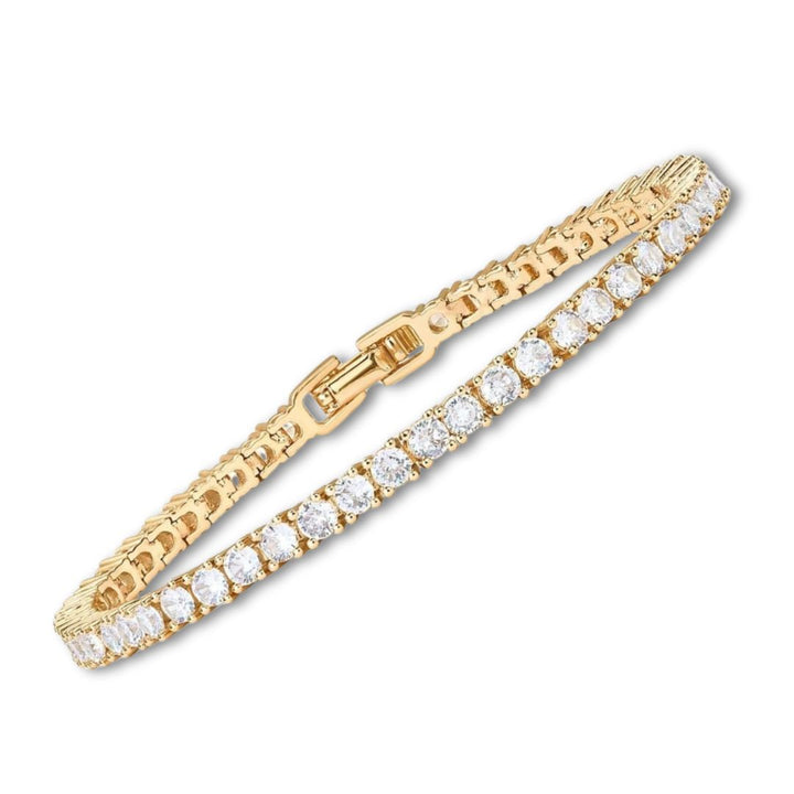 Gold Tennis Bracelet with Moissanite