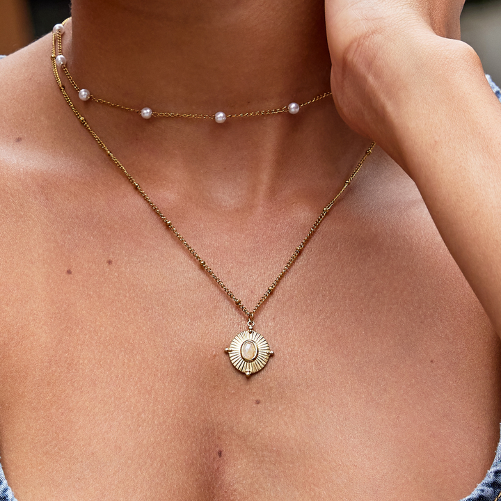 Vintage Monique Necklace with Stone