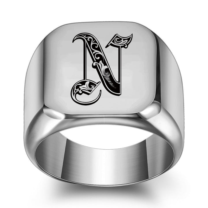 Initial Ring | White Gold