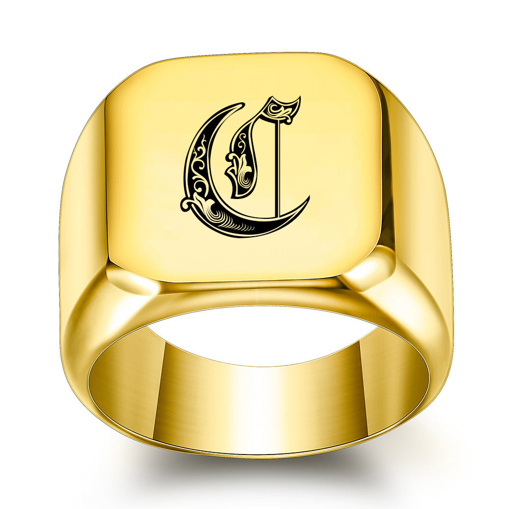 Initial Ring | Gold