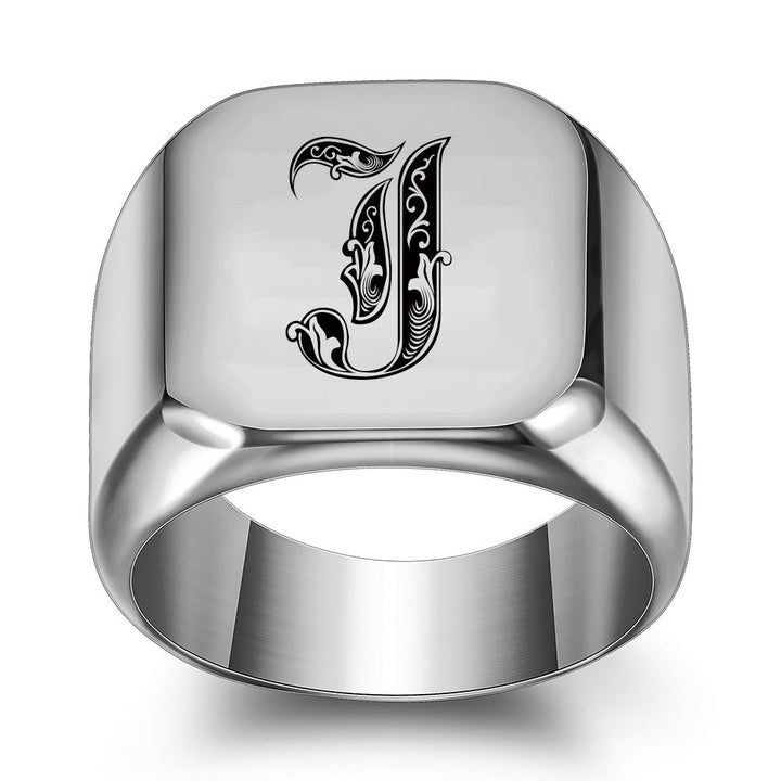 Initial Ring | White Gold