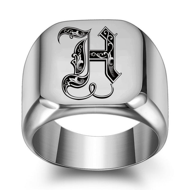 Initial Ring | White Gold