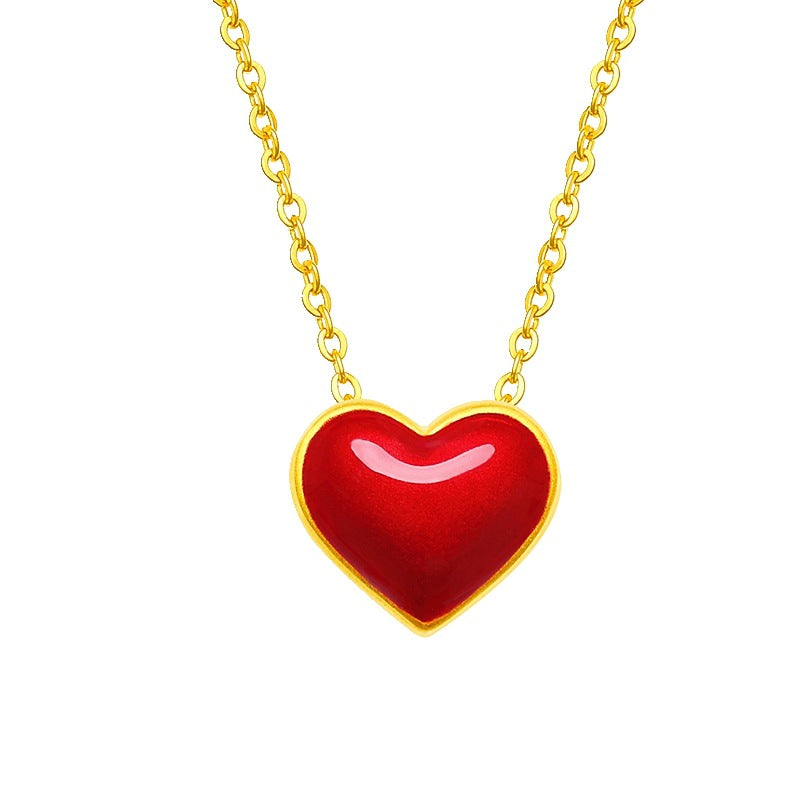 Heart Pendant, Red