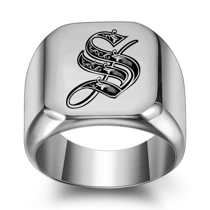Initial Ring | White Gold
