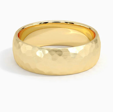 Elric Textured Core Ring | White Gold
