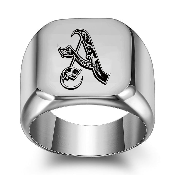 Initial Ring | White Gold