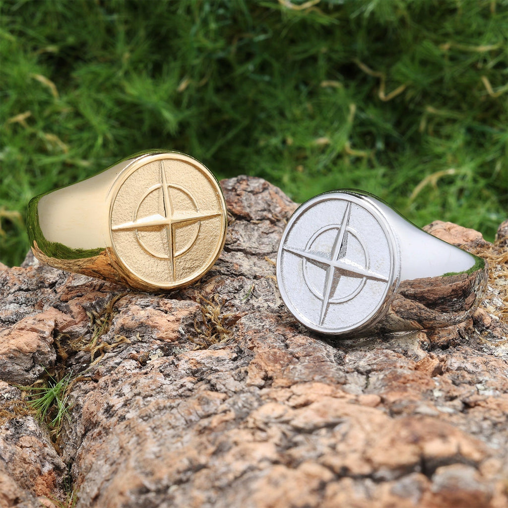 Classic Compass Signet Ring | Goud