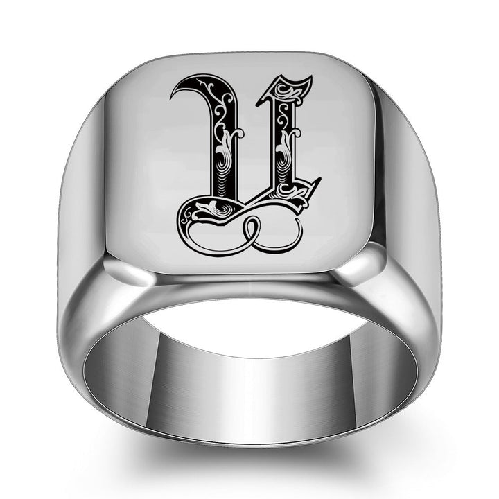 Initial Ring | White Gold